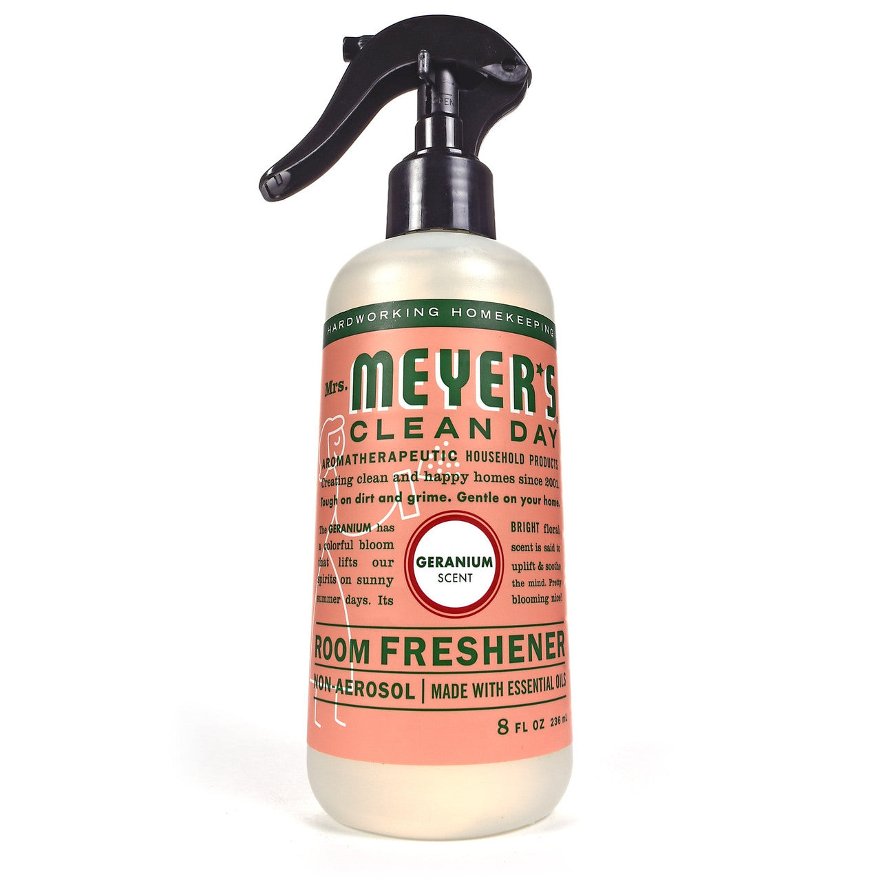 Mrs. Meyers Clean Day Room Freshener Non-Aerosol Spray Geranium Scent, 8 oz